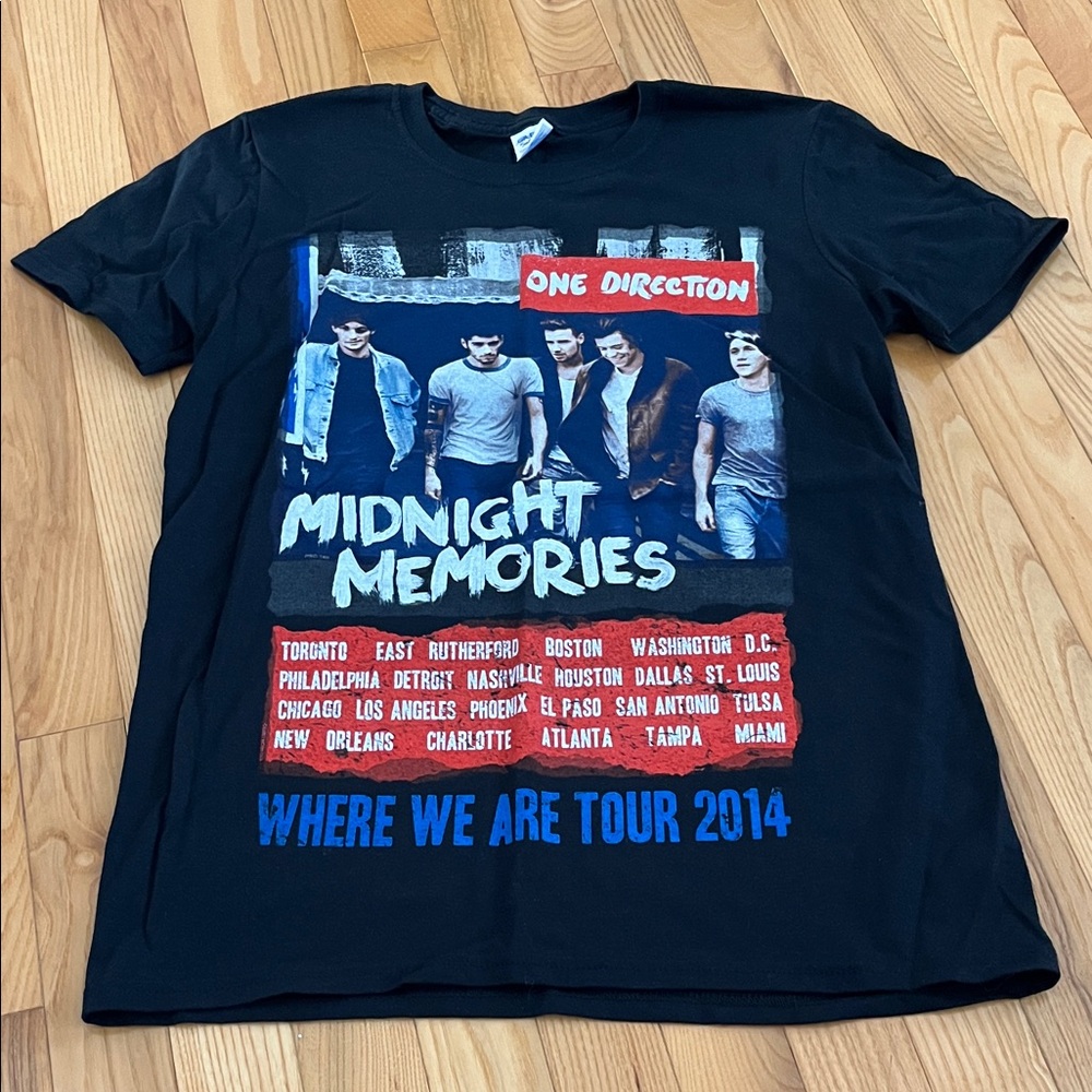 1D Where We Are 2014 Black Tour T-Shirt